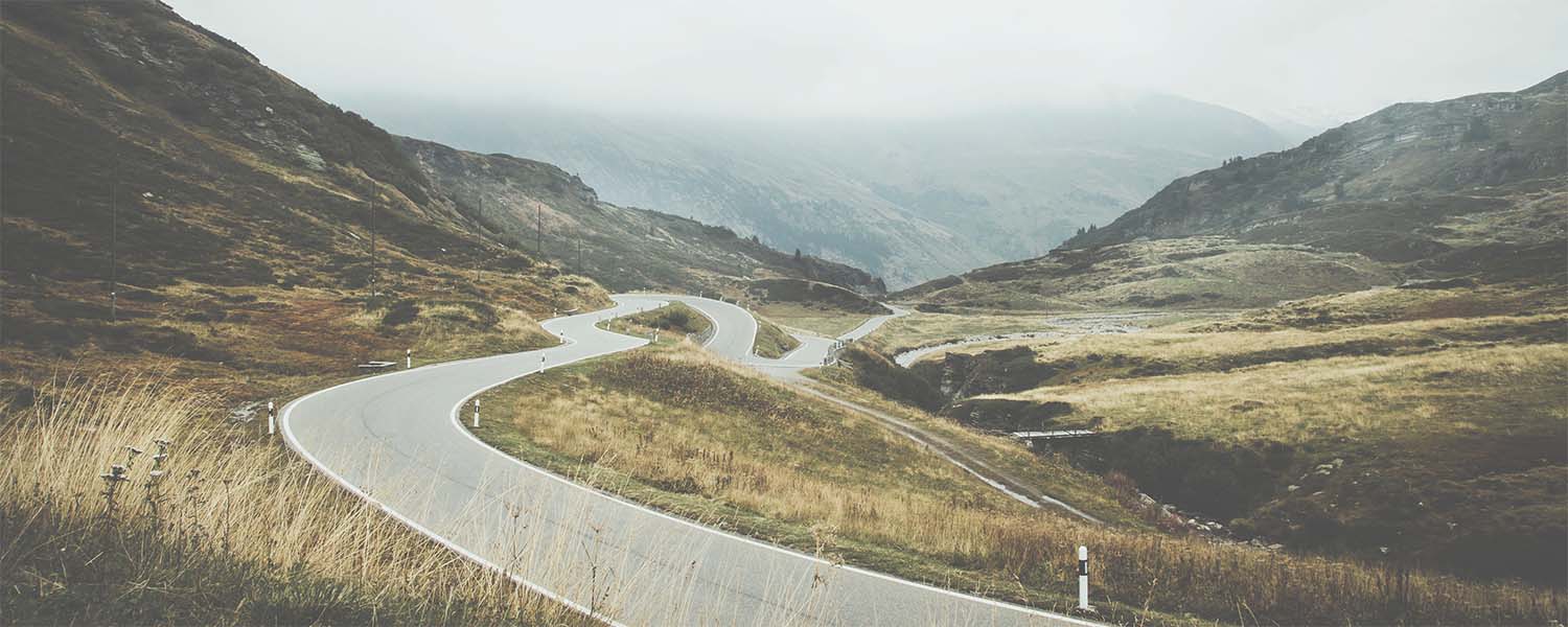 Winding road in the mountains